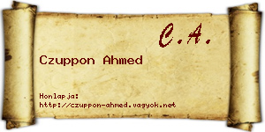 Czuppon Ahmed névjegykártya